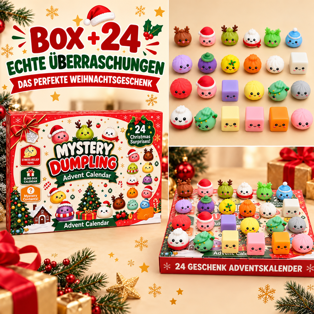 Mystery Dumpling Adventskalender – 24 Überraschungs-Squishies